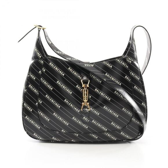 BALENCIAGA Black Leather Jackie Shoulder Bag - Picture 1 of 7